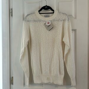 Vintage Women’s NWT JJ Cochran Cream Cotton Sweater, Made in USA, Small